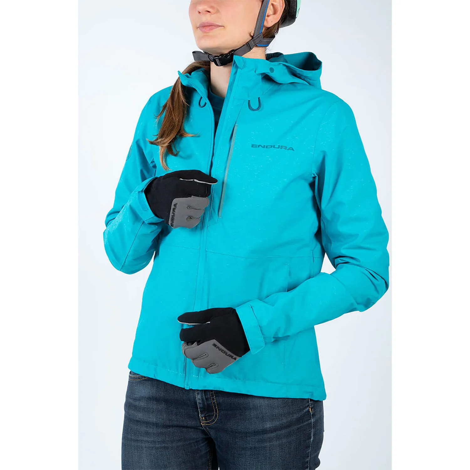 Endura Womens Hummvee Waterproof Hooded Jacket - Pacific Blue 7 Endura Womens Hummvee Waterproof Hooded Jacket - Pacific Blue - Image 5