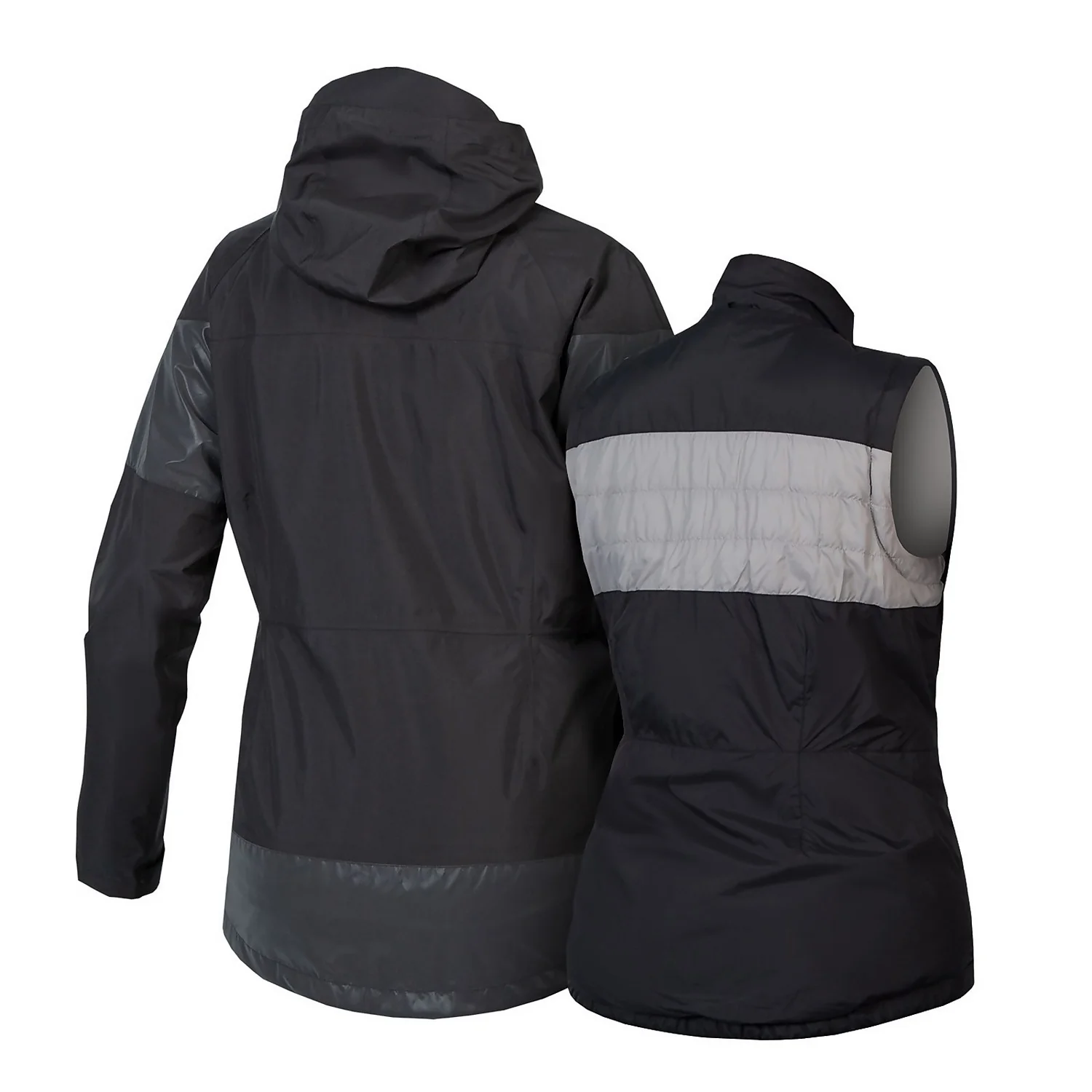 Endura Women's Urban Luminite 3 In 1 Jacket II - Black 4 Endura Women's Urban Luminite 3 In 1 Jacket II - Black - Image 2