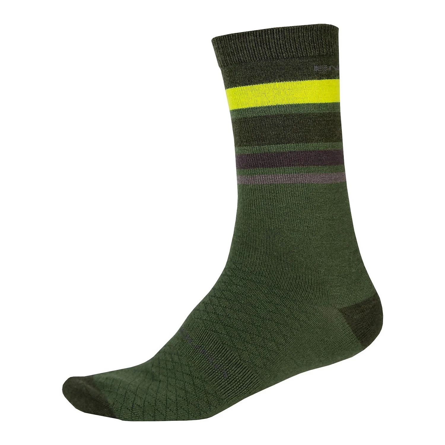 Endura BaaBaa Merino Stripe Sock - Forest Green 3 Endura BaaBaa Merino Stripe Sock - Forest Green