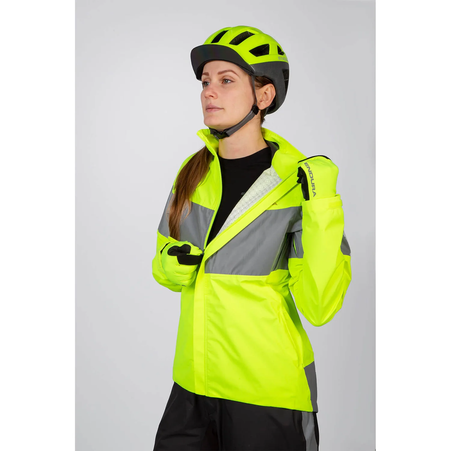 Endura Women's Urban Luminite EN1150 WP - Hi-Viz Yellow 6 Endura Women's Urban Luminite EN1150 WP - Hi-Viz Yellow - Image 4
