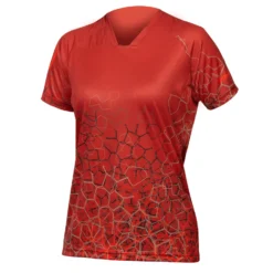 Endura Women's SingleTrack Print Tee LTD - Cayenne