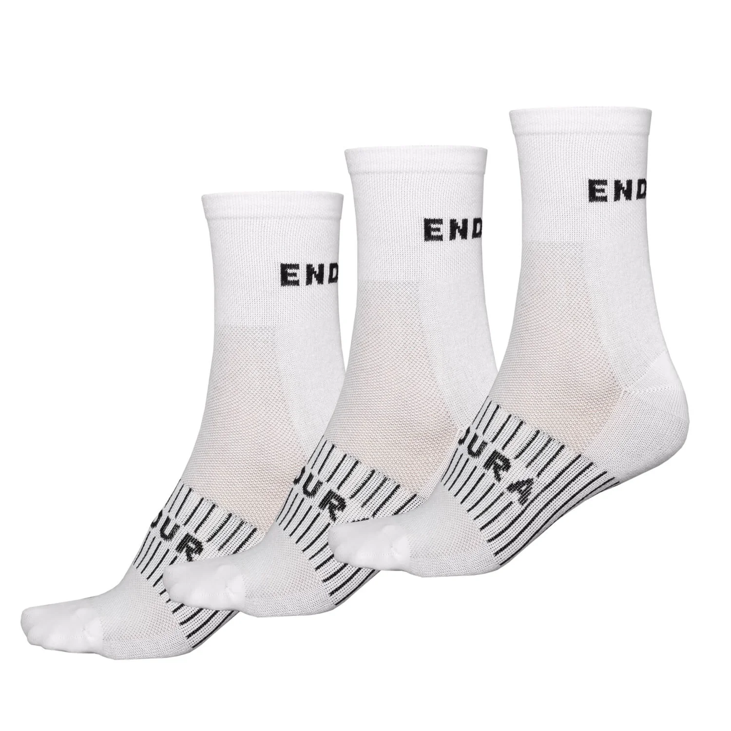Endura Coolmax® Race Sock (Triple Pack) - White 3 Endura Coolmax® Race Sock (Triple Pack) - White